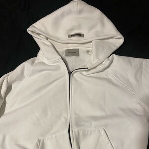 fear of god white zip up